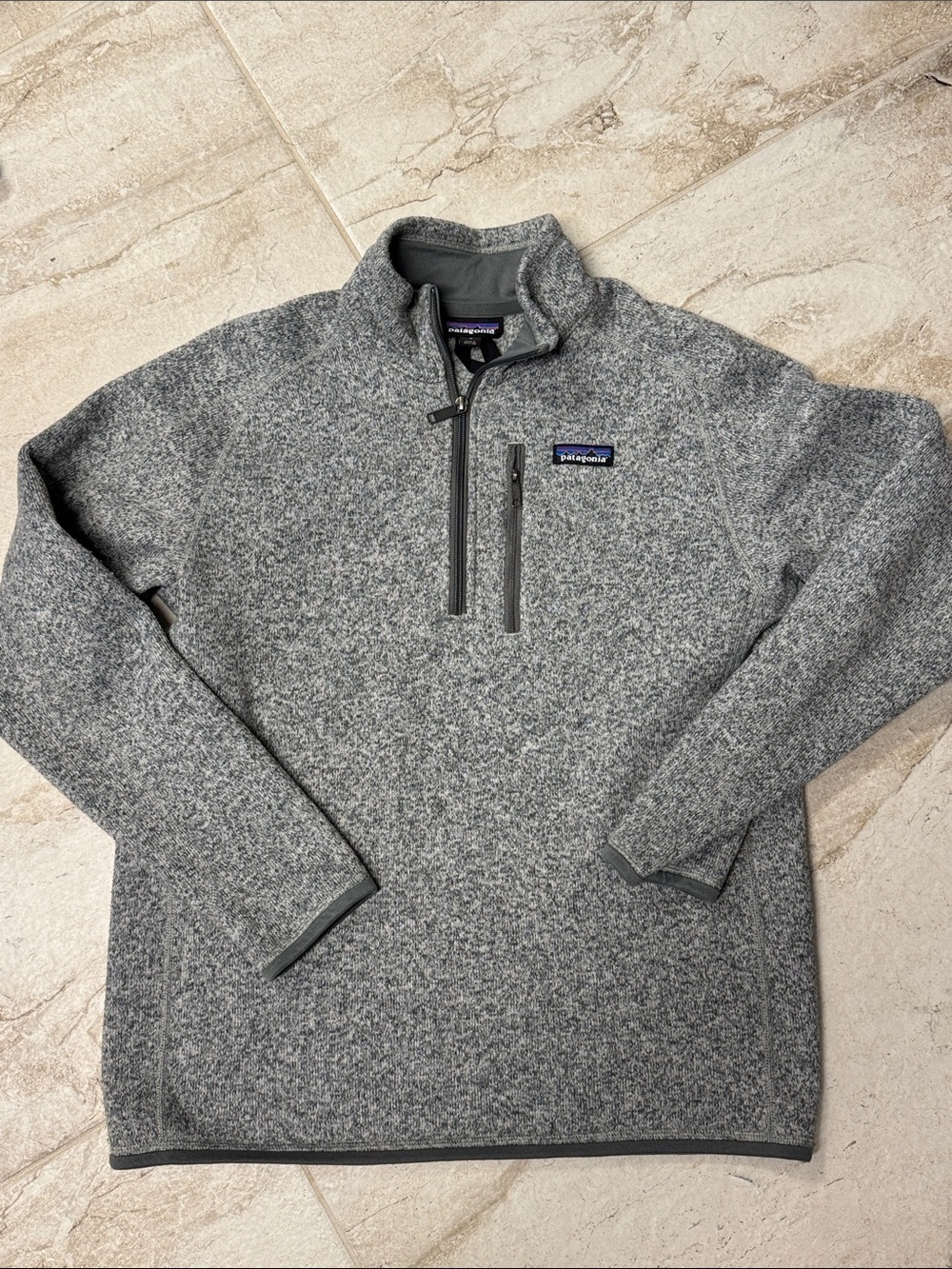 Patagonia Gray Quarter-Zip Fleece Pullover